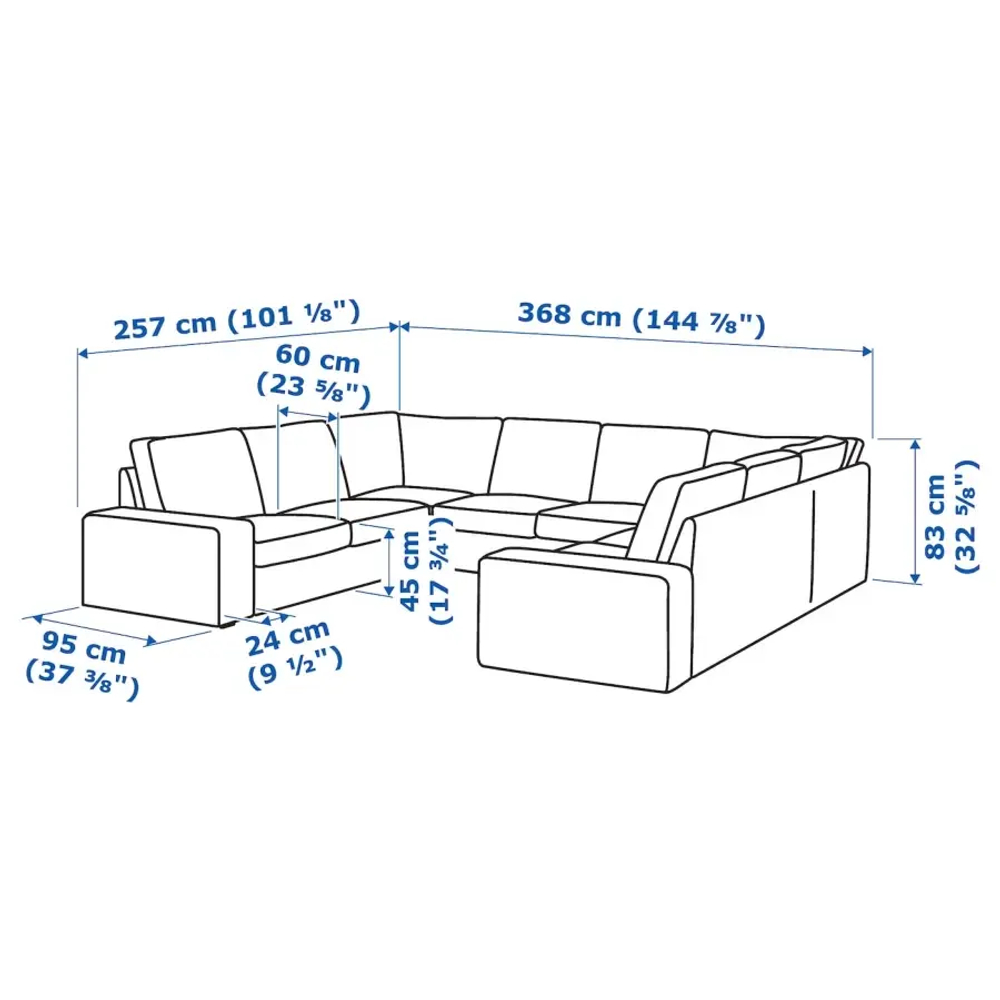 Диван U-образный - IKEA KIVIK/КИВИК ИКЕА, бирюзовый