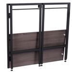 Стол BRABIX "Smart CD-010", 1000х505х795 мм, ЛОФТ, складной, металл/ЛДСП ясень, каркас черный, 641877