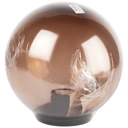 Садово-парковый светильник ЭРА НТУ 01-100-305 шар дымчатый на опору / кронштейн IP44 Е27 max100Вт d300mm | Садово-парковые светильники