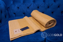 Одеяло тканое из шерсти мериноса LUX (овечья шерсть) ERDENET 150x200 см. - светло-бежевое