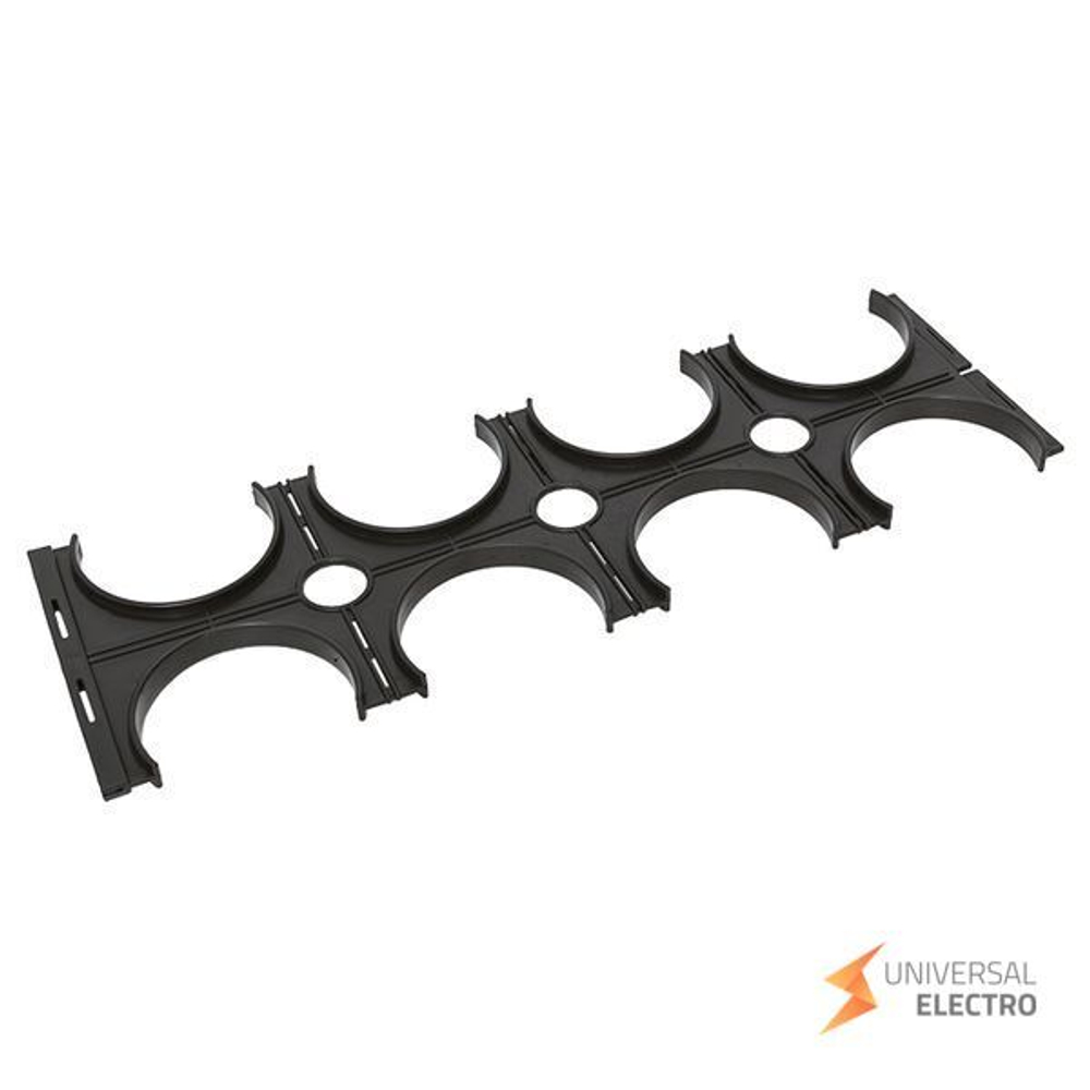 Держатель расстояния (кластер) для двустенных труб d110 мм четверной черный EKF-Plast