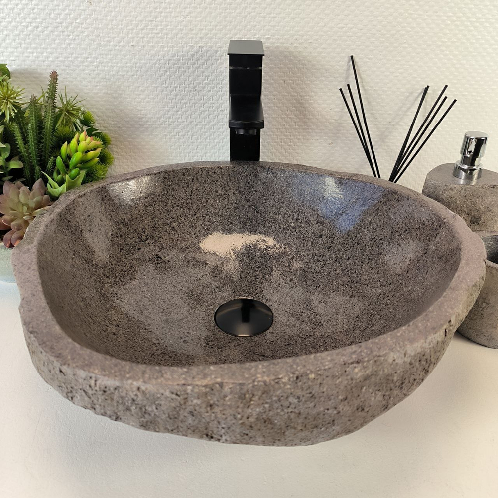 Раковина из речного камня RS-65384 45*43*15 0856