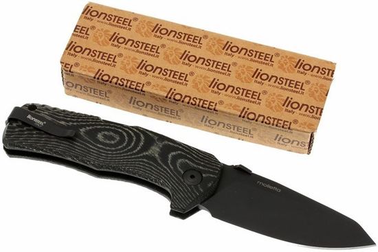 Складной нож Lion Steel "TM1" L/TM1 MB c клинком из стали Uddeholm Sleipner®, рукоять микарта