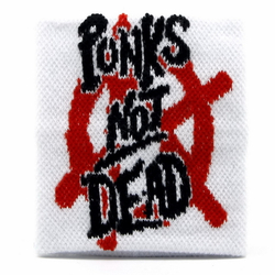 Напульсник Punks not dead белый (097)