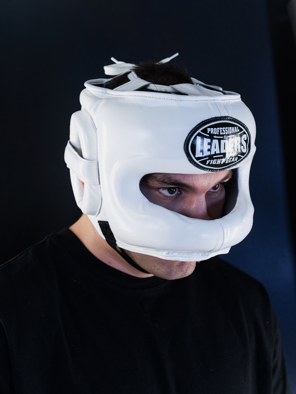 Шлем боксерский LEADERS LS WH с бамперной защитой (белый)