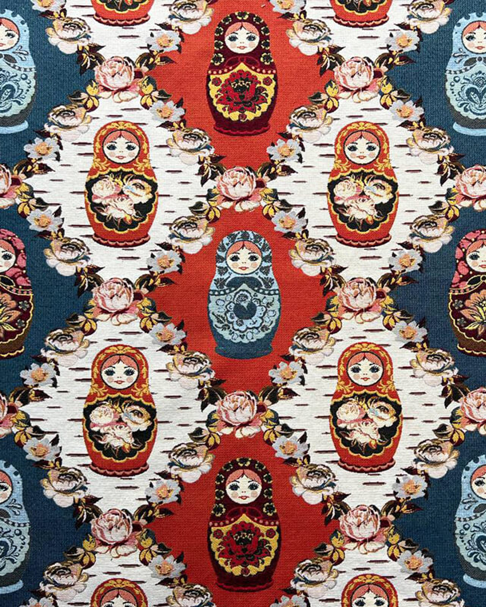 Гобелен в русском стиле Матрешки ширина 140 см