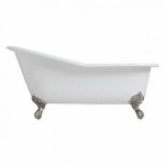 Ванна чугунная Magliezza Gracia 170x76 белая/ножки хром
