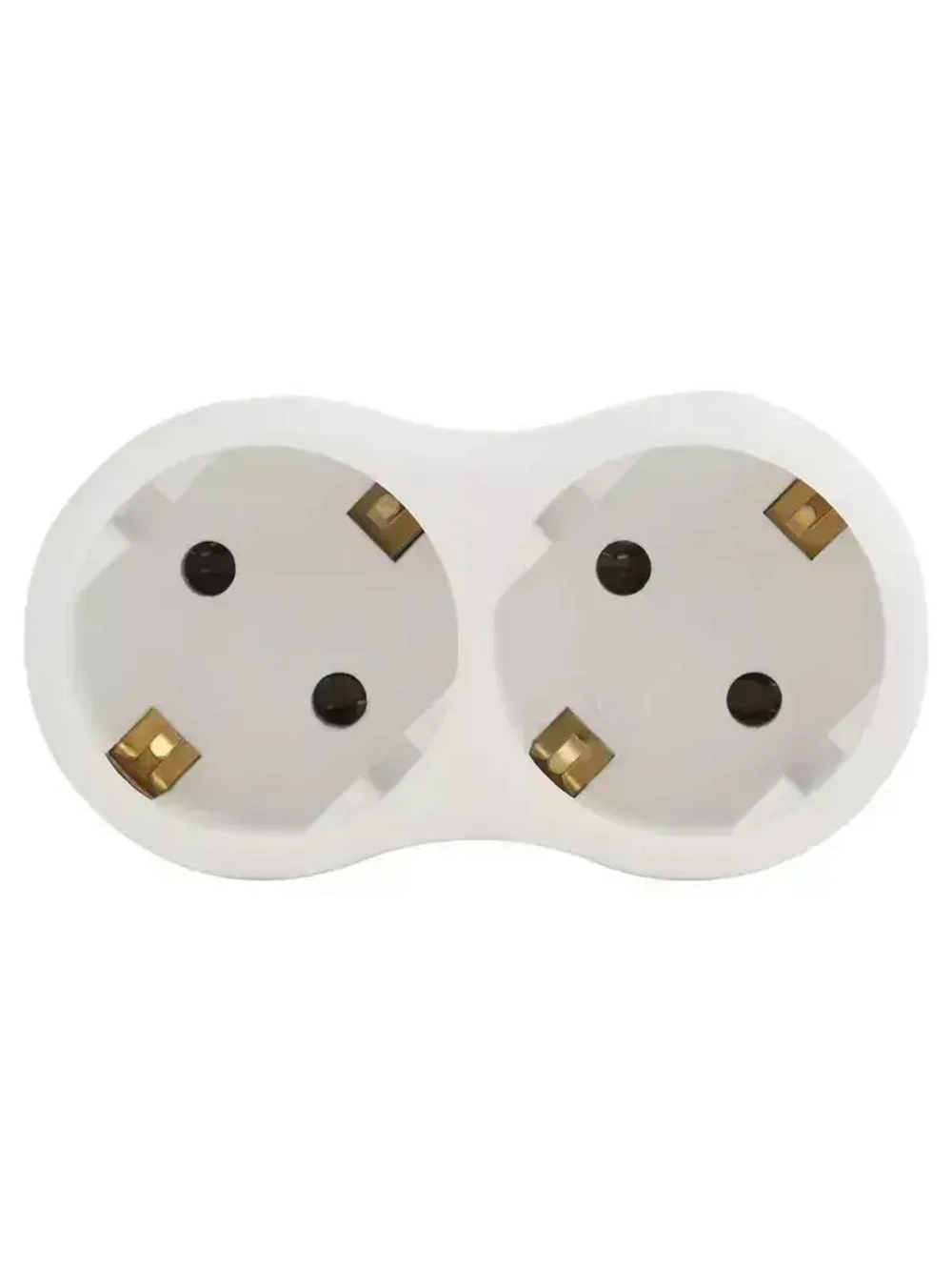 Тройник розетка электрический SPx-2e-W ЭРА / Разветвитель электрический с заземлением, 2 розетки, 16А, белый