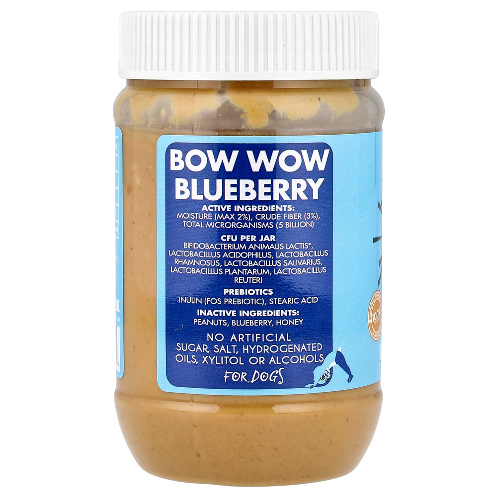 Bark Bistro, Buddy Budder, пробиотик для собак, с арахисовой пастой, лук Wow и голубика, 480 г (17 унций)