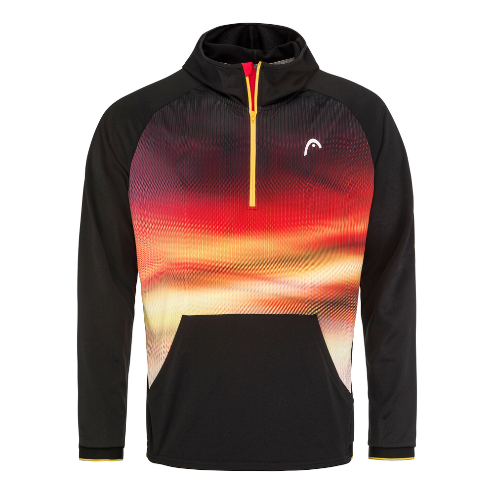 Мужская кофта теннисная HEAD DTB Power Hoody Men - Black, Multicoloured