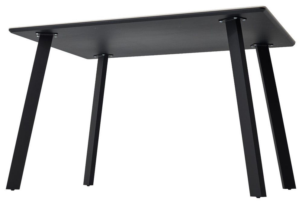 Стол М-City DISAUR Тик Так 120 Белый мрамор Matte, керамика, Черный каркас