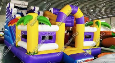 Коммерческий батут "Белый клык" с механизированной головой, размер 6*6*3,5 м