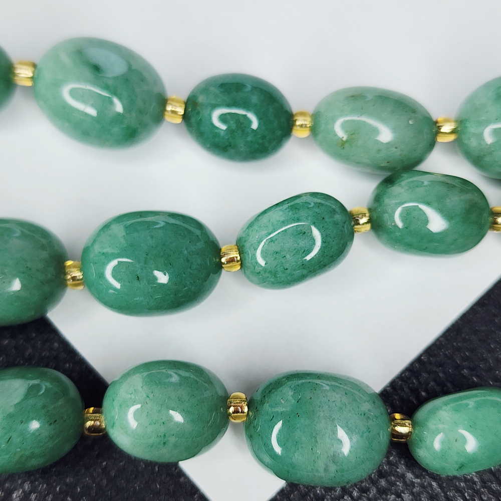 Авантюрин, крупная галтовка, 10-15 мм, камни овалы бочонки, штучно