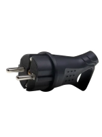 Вилка электрическая для удлинителя каучуковая 2шт / 16А / влагозащищенная