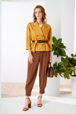 1751 Жакет женский (горчичный)