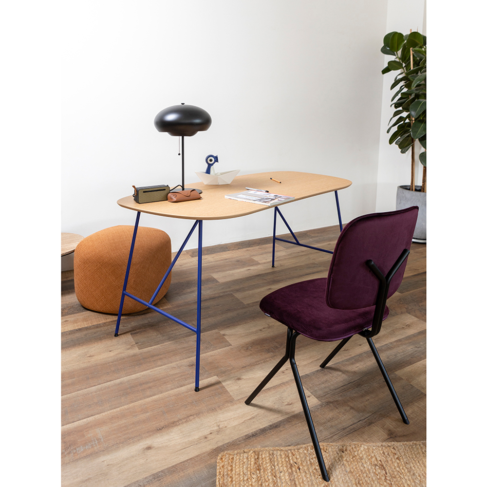 Стул LATITUDE Ror, Y, велюр, черный/пурпурный