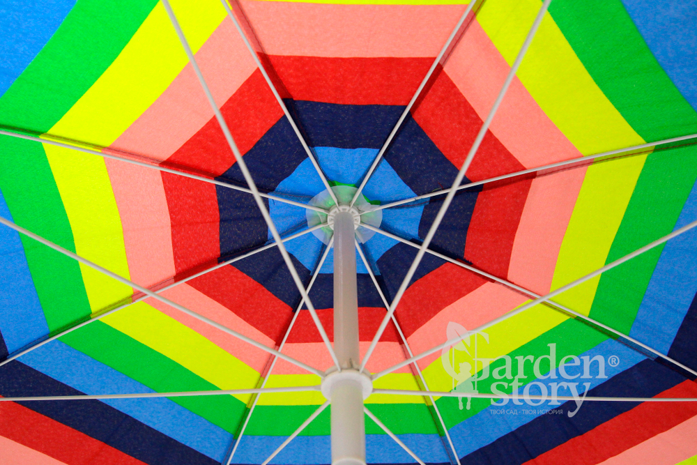 Зонт  2,4м разноцветный (12шт в уп.) 2 части арт.WRU052 "Garden story"