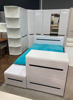 Шкаф угловой Стокгольм белый/белый глянец 540