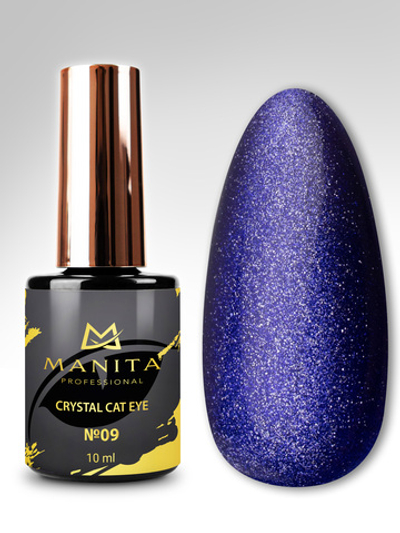 Manita Professional Crystal Cat`s Eye 09 - Гель-лак Кошачий глаз, 10мл