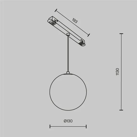 Трековый подвесной светильник Луна / Luna Exility 2700-6000K 5Вт 360° Dim Smart Technical tr039-4-5w3k-ww-ds