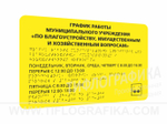 200х300 мм (Полистирол 3 мм) Тактильная табличка комплексная, Монохром