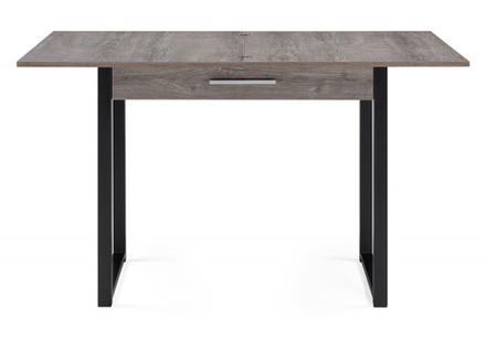 Стол деревянный Woodville Ибби 90(128)х64х77 рошелье, черный матовый