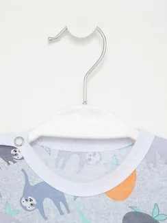 Боди детское, цвет серый/ленивцы, рост 62 см