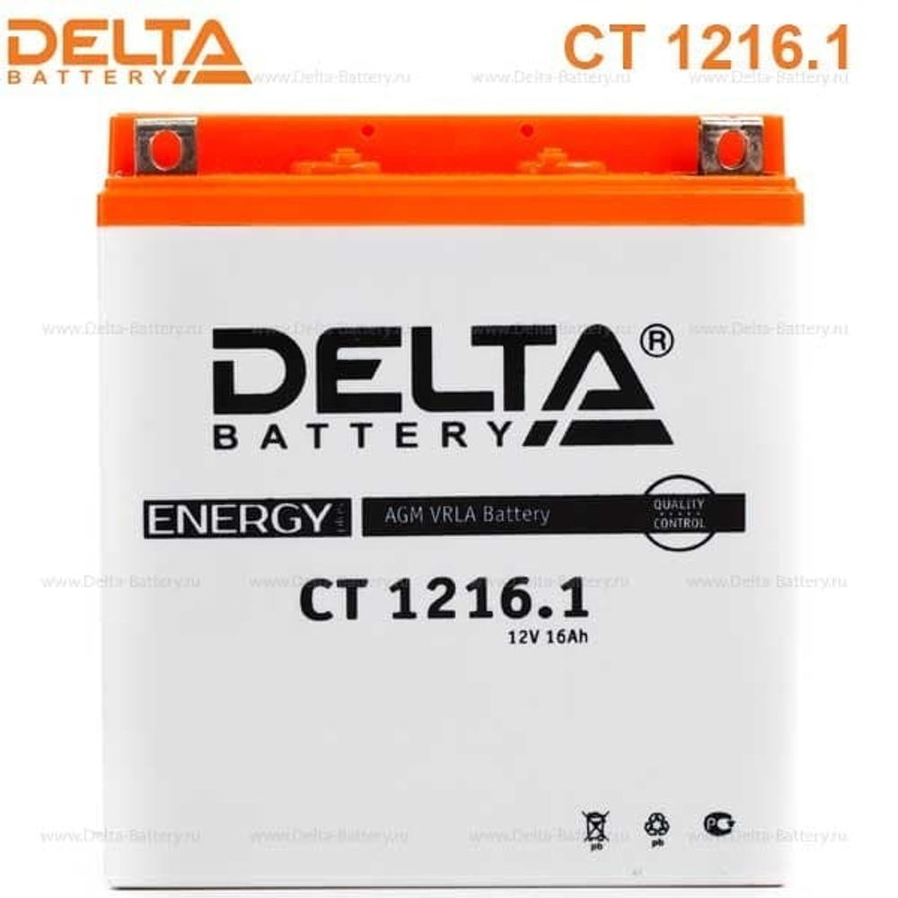 Аккумулятор Delta CT 1216.1 (12V / 16Ah) [YB16B-A, YTX16-BS]