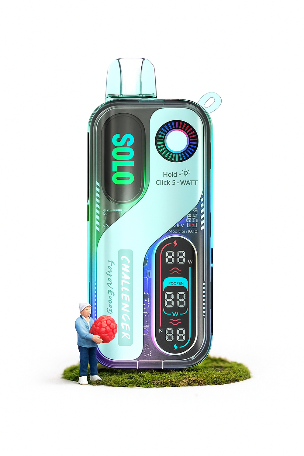 SOLOBAR SOLO 30K — Raspberry Cherry Ice (5% nic)