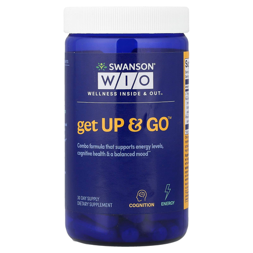 Swanson WIO, Get Up & Go™, 60 вегетарианских капсул