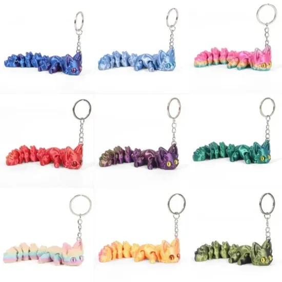 Брелок 3d-печатный Лиса в ассорт. 12 см