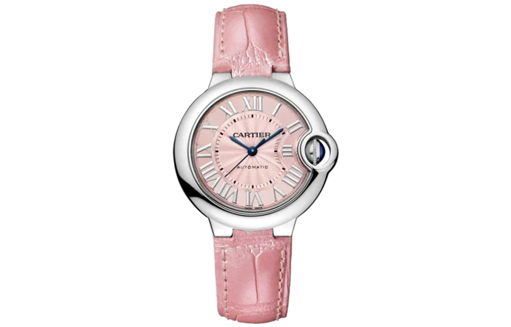 CARTIER Blue Balloon Collection Automatic Mechanical Movement Women"s Watch Watch 33mm Pink Watch Dial