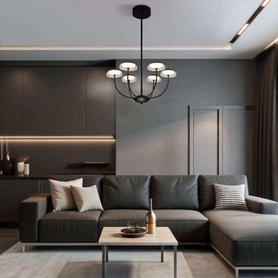 Подвесная светодиодная люстра Eurosvet Fungo 50388 LED черный