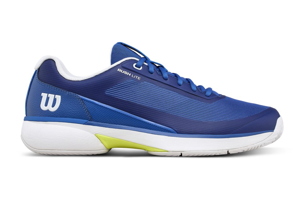 Мужские кроссовки теннисные Wilson Rush Lite 5 - deja vu blue/white/safety yellow