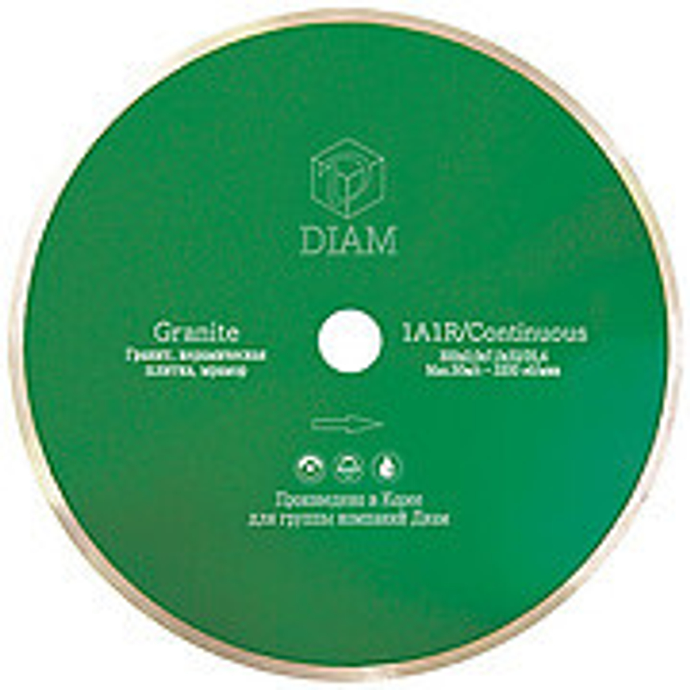 Диск алмазный DIAM 1A1R GRANITE 350*32/25.4 мм сплошной