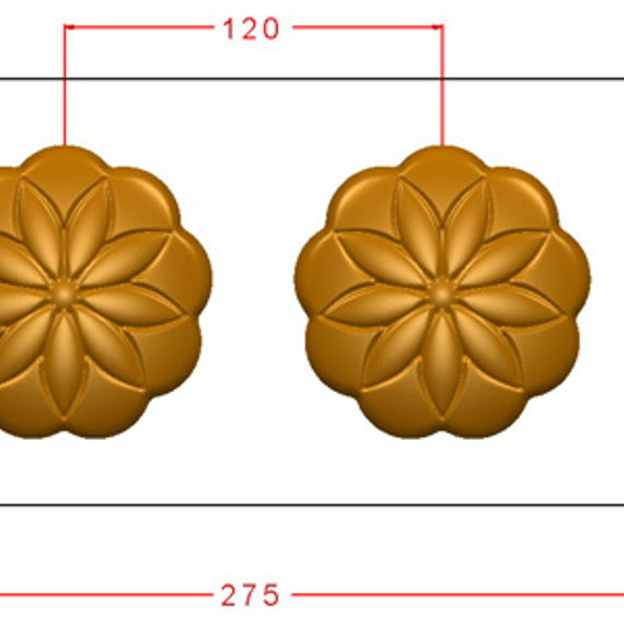 1113 | Форма для шоколадных изделий "Цветок" (275*175 мм)