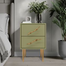 Тумба Арт Колор matte Стайл Голд Зеленая олива матовая