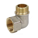 Угольник латунь никель реборда Ду 20 (3/4") ВР/НР 9006 ГОСТ 32585-2013 Aquasfera 9006-02
