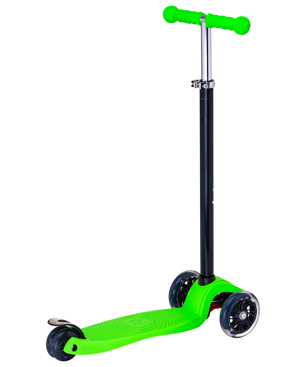 Самокат детский 3-колесный Snappy 3D, 120/80 мм, зеленый