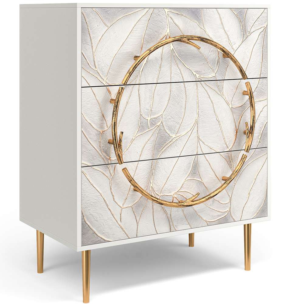 Комод Арт Стайл с 3 ящиками Стайл Айс Амбер