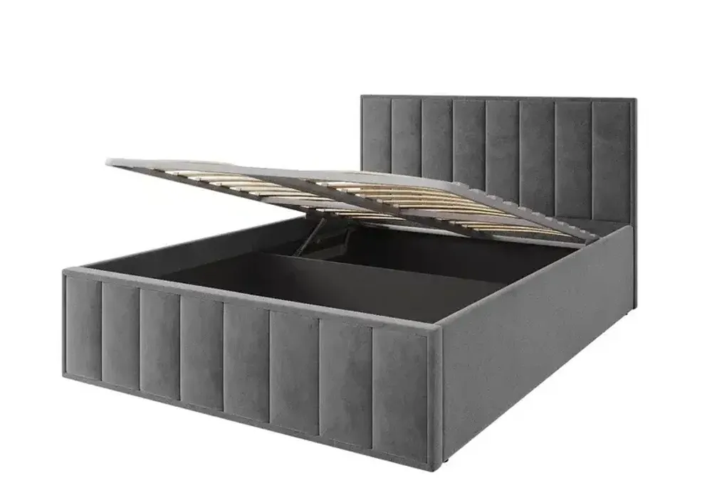 Кровать Лана (М) 1,4 Серый Софт