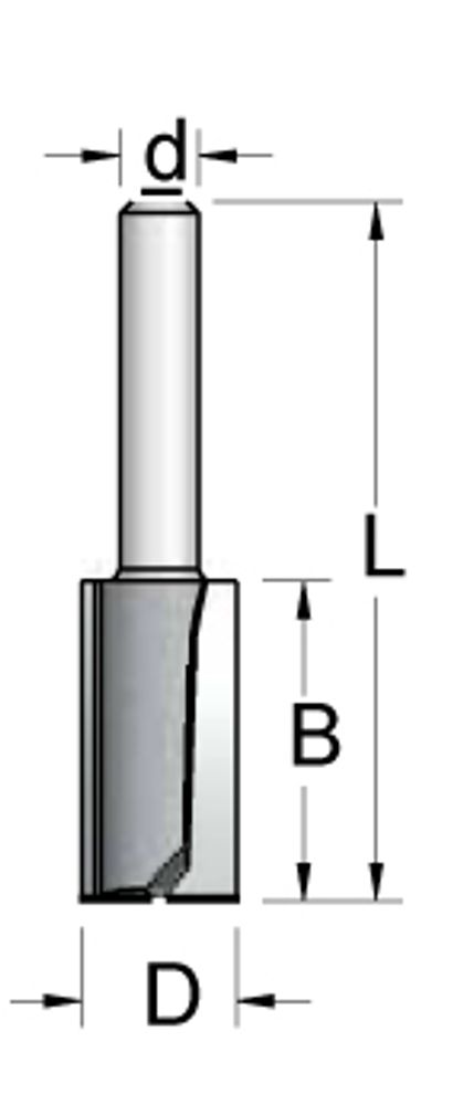 Фреза пазовая  D6 B19 Z2 хвостовик 8_S P230605