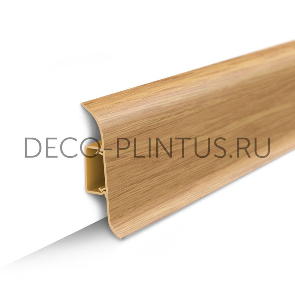 Плинтус напольный Идеал Классик 55 мм, 212 Дуб светлый (IDEAL Classic 55мм, 2.2м,)