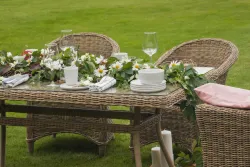 "Латте" плетеный стол из искусственного ротанга 160х90см, цвет соломенный