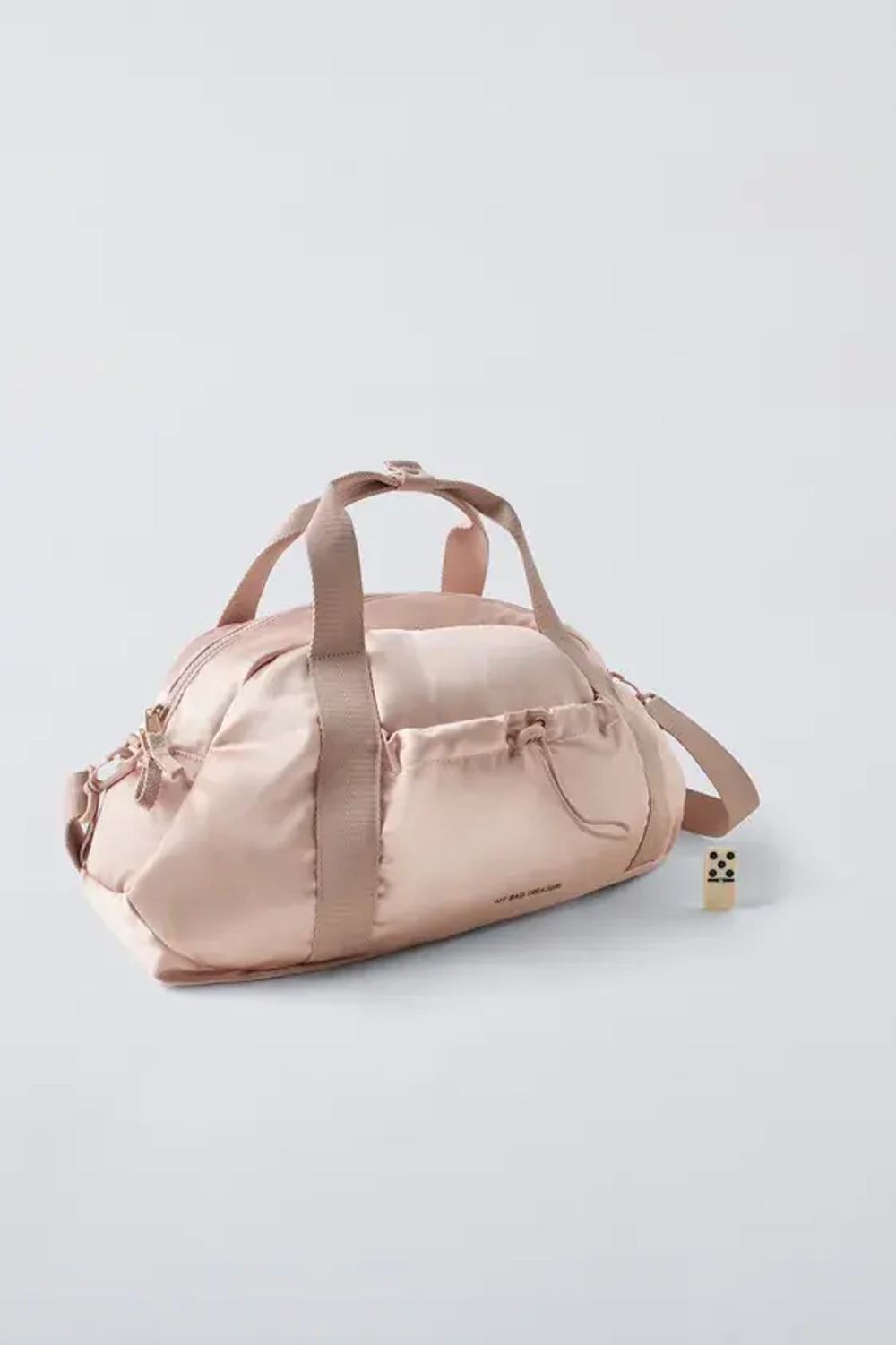 ZARA СУМКА-БОУЛИНГ В БАЛЕТНОМ СТИЛЕ, РОЗОВЫЙ