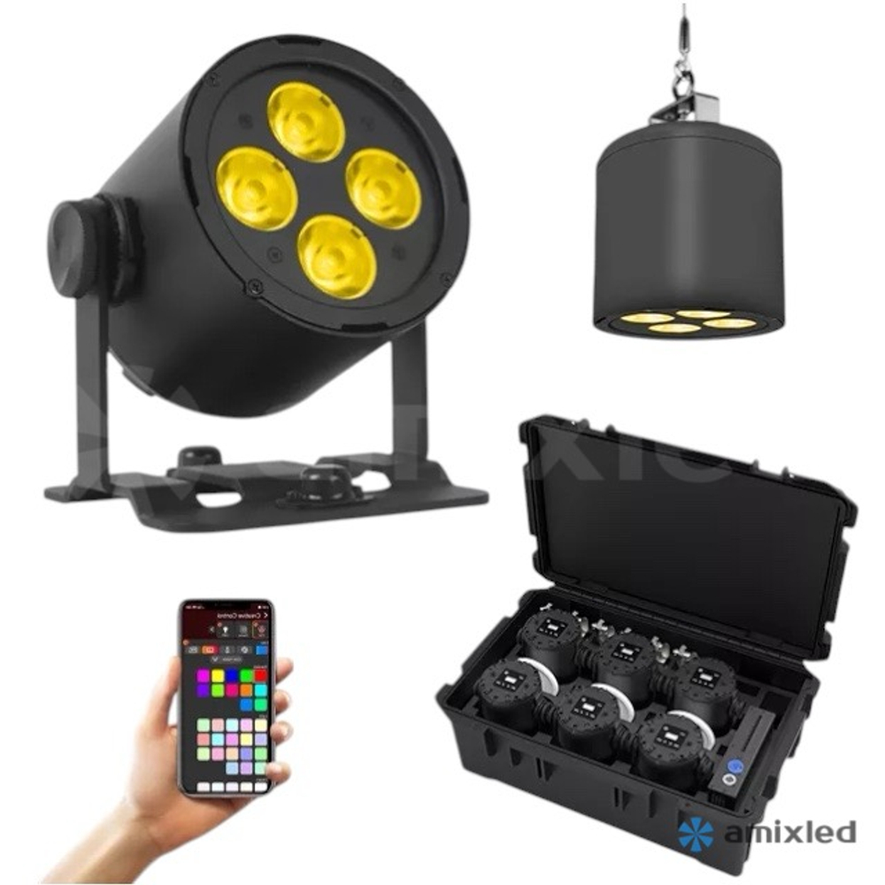 Световой прибор Amixled UNI PAR BATTERY IP65 4x20W RGBL