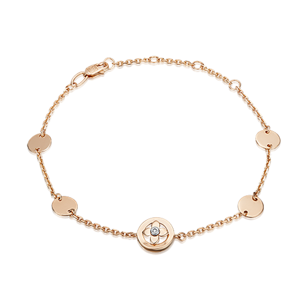 Браслет из комбинированного золота c бриллиантом Артикул: 05-0741-00-101-1111