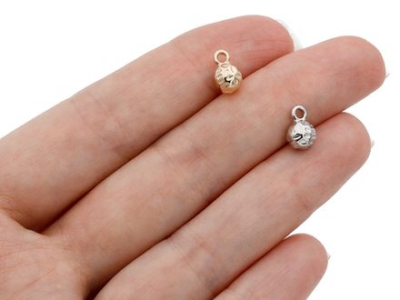 Подвеска "Шар-Мятый Металл" 5,5мм