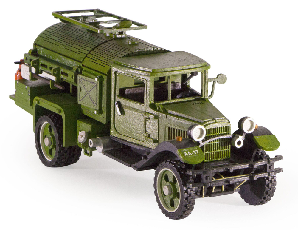 Конструктор из дерева "Армия России" Грузовик "Полуторка" Заправщик