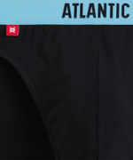 Мужские трусы слипы спорт Atlantic, набор 5 шт., хлопок, черные, 5SMP-004